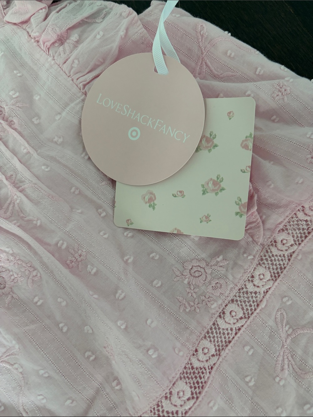 NWT LoveShackFancy x Target Girls Rebecca Pink Alouette Ruffle Tank Top 16 - Picture 3 of 6